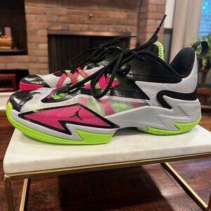 Nike Air Jordan‎ One Take 3 Neon Electric Green Pink Prime Grey Men's 10.5